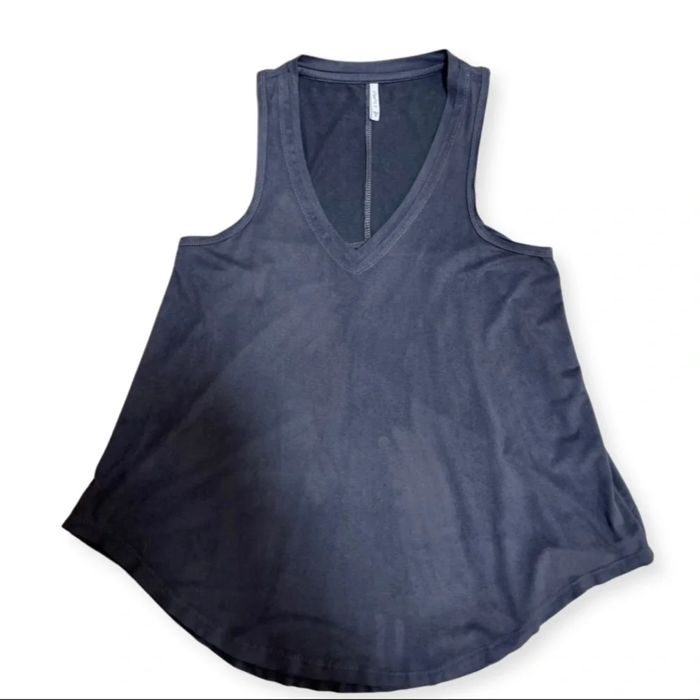 Z Supply dark purple vegan suede v neck sleeveless top Size S - Picture 1 of 5